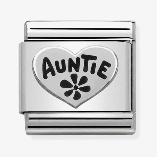 Composable Classic Auntie Heart Link in Enamel