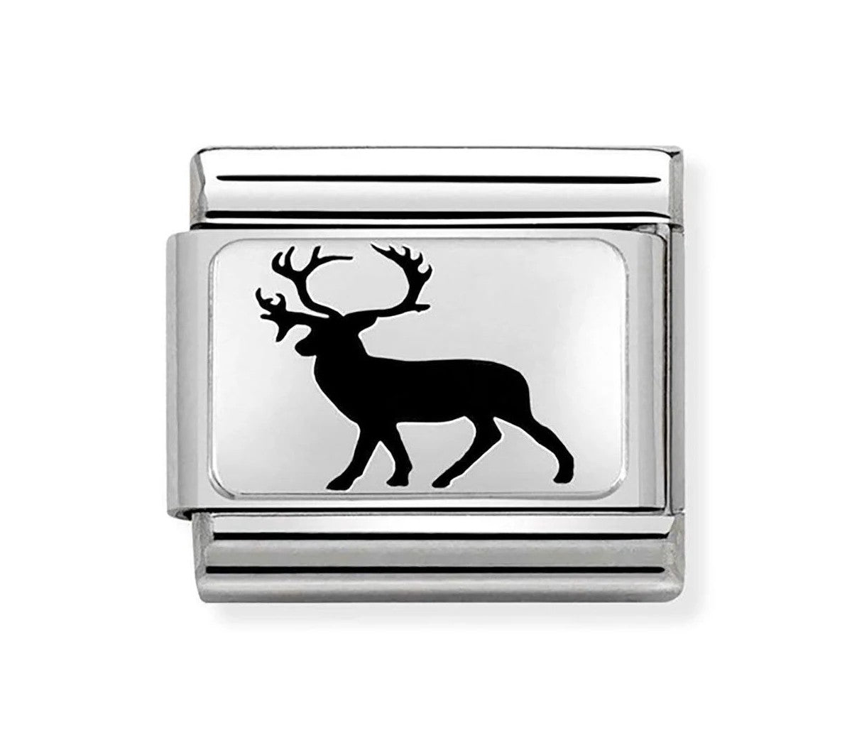 Classic Stainless Steel Stag Charm