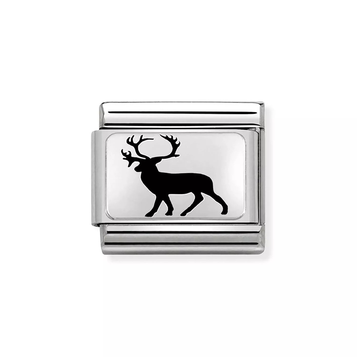 Classic Stainless Steel Stag Charm
