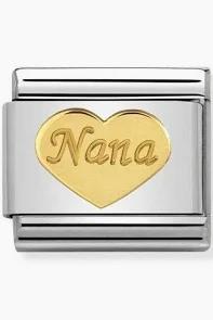 Nomination Classic Gold Nana Heart CharM