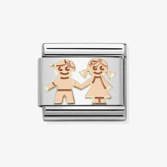 Composable CLASSIC Symbols Siblings Holding Hands Charm