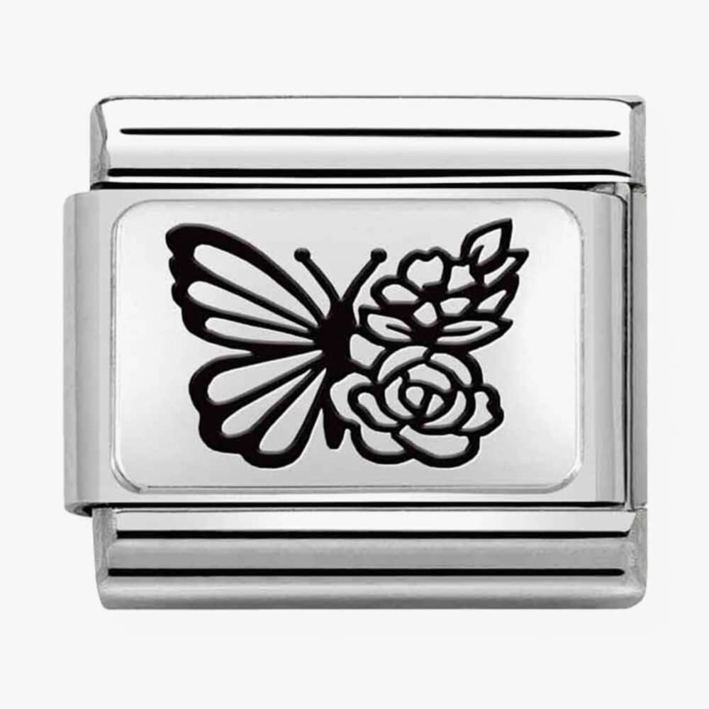 CLASSIC Composable Plates Butterfly with Flowers Charm