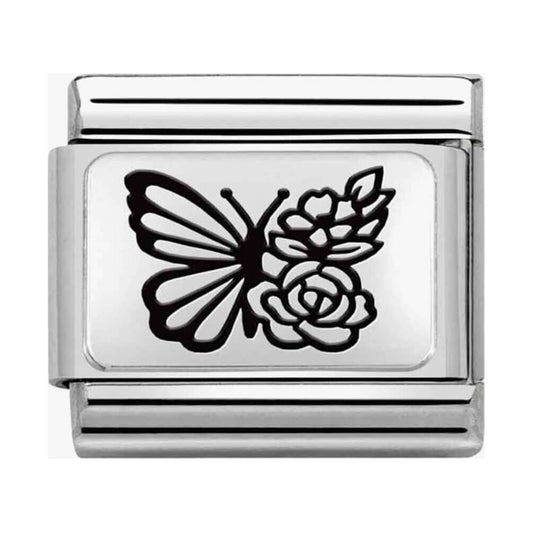 CLASSIC Composable Plates Butterfly with Flowers Charm