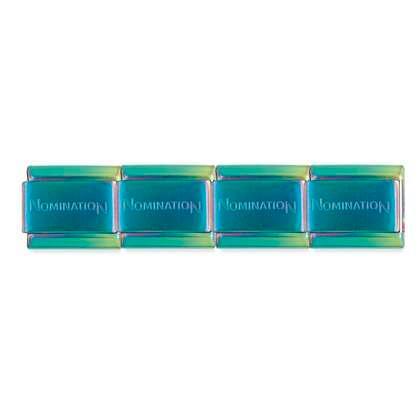 Classic Irredescent Nomination Starter Bracelet. Size: 17 llinks