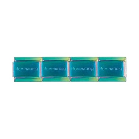 Classic Irredescent Nomination Starter Bracelet. Size: 17 llinks