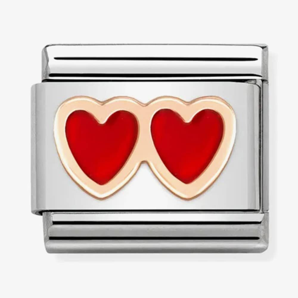 CLASSIC Composable Double Red Heart Charm