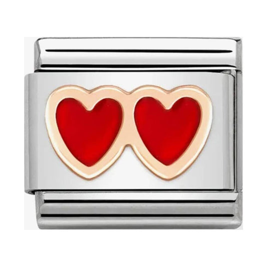 CLASSIC Composable Double Red Heart Charm