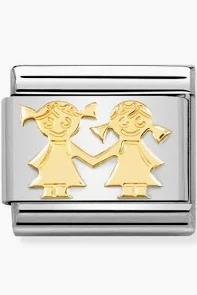 Nomination Classic Gold Sisters Charm
