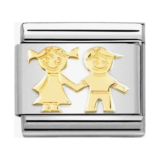 CLASSIC Composable Yellow Gold Brother & Sister Charm