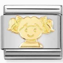 Nomination Classic Gold Girl Charm