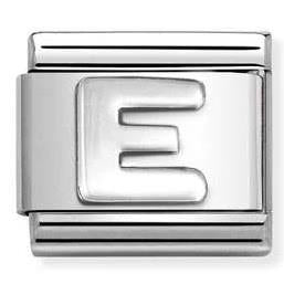 Composable Classic Link, Letter E, silver