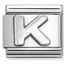 Composable Classic Link, Letter K, silver