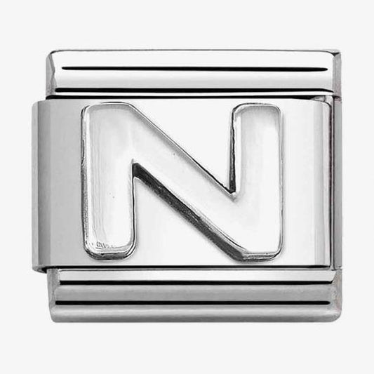 Composable Classic Link, Letter N, silver