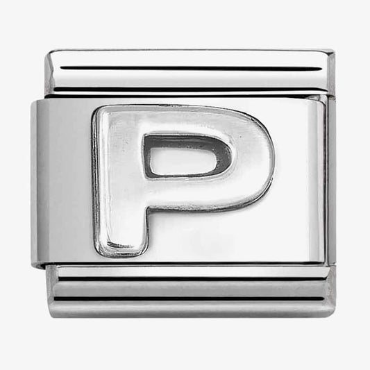 Composable Classic Link, Letter P, silver