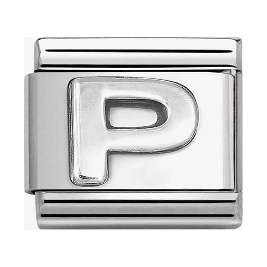 Composable Classic Link, Letter P, silver