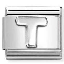 Composable Classic Link, Letter T, silver