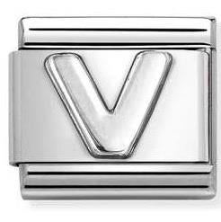Composable Classic Link, Letter V, silver
