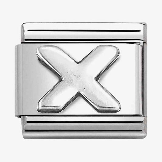 Composable Classic Link, Letter X, silver