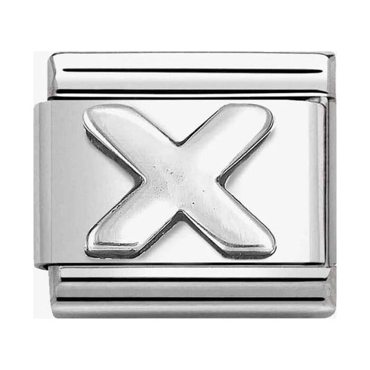 Composable Classic Link, Letter X, silver