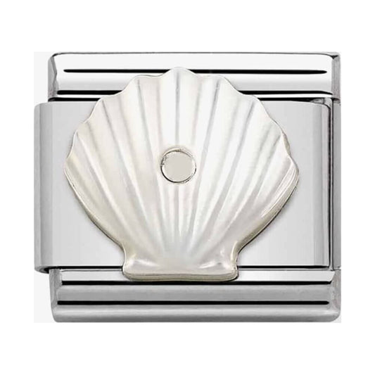 CLASSIC Composable Sterling Silver Mother of Pearl Shell Charm