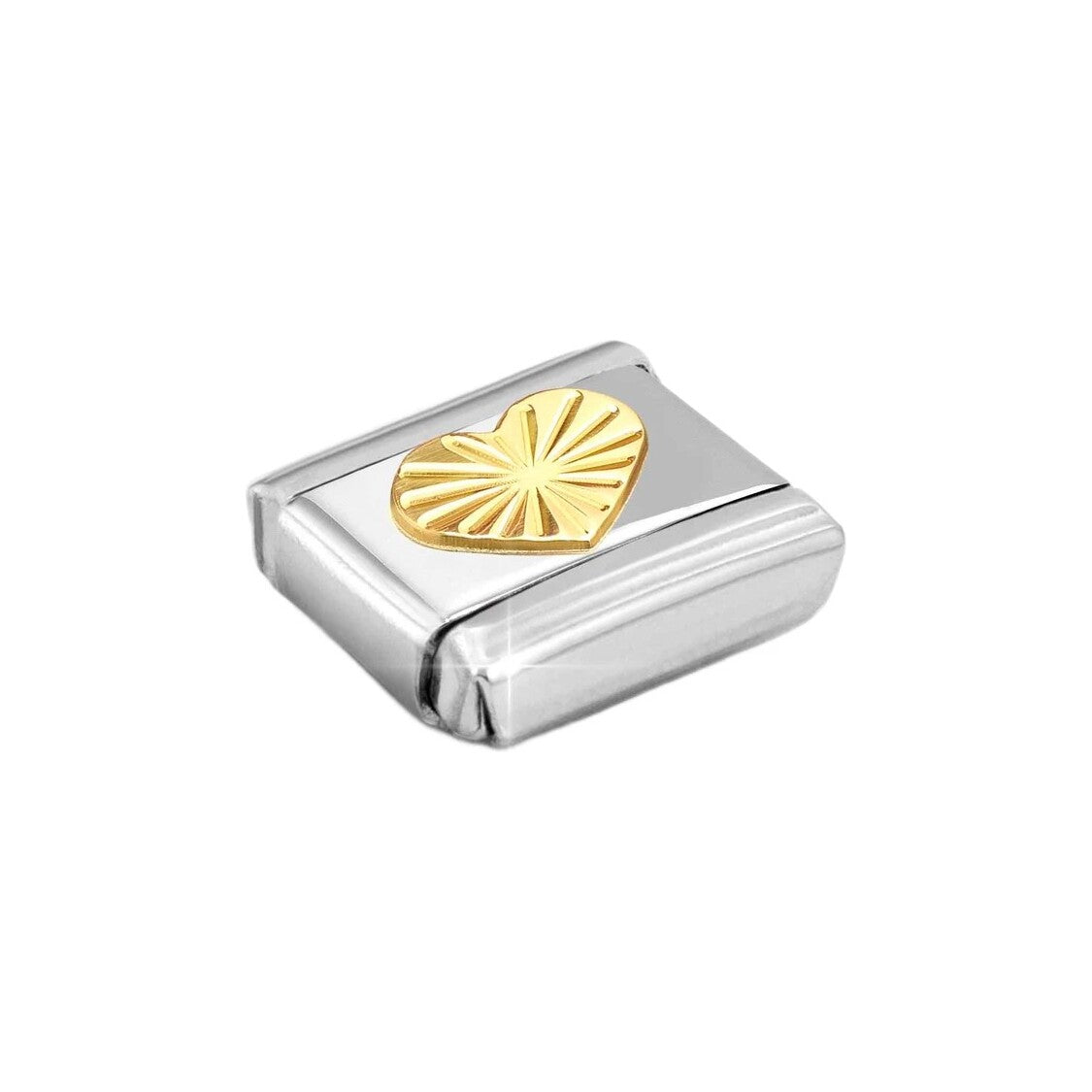 Classic Gold Heart with Etched Detail Charm