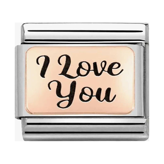 CLASSIC Composable Rose Gold I Love You Charm
