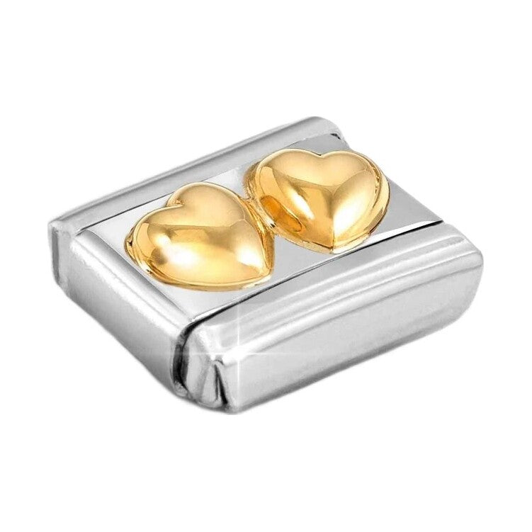 Nomination Gold Rounded Hearts Composable Charm