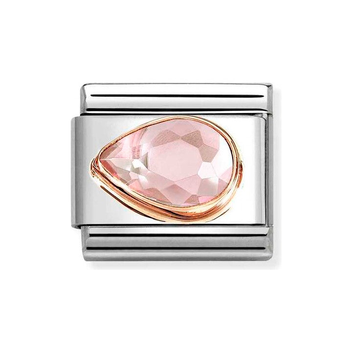CLASSIC Pink Cubic Zirconia Left Drop Charm