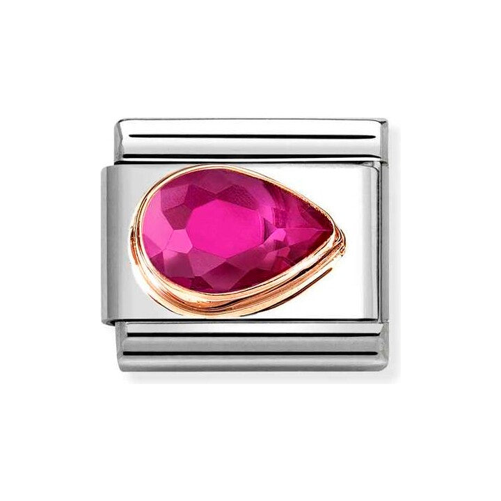 CLASSIC Red Cubic Zirconia Right Drop Charm