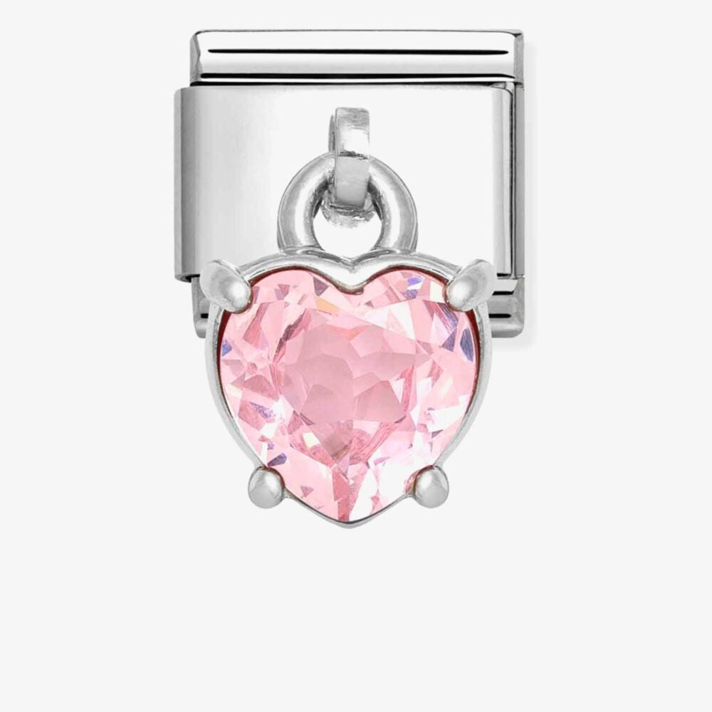 CLASSIC Pink Heart Dangle Charm