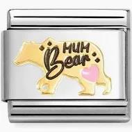 Nomination Classic Gold Pink Mum Bear Charm