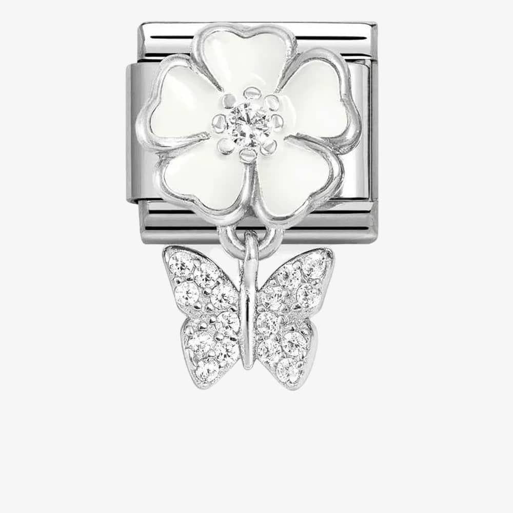 Composable Classic Link, White Flower, Butterfly
