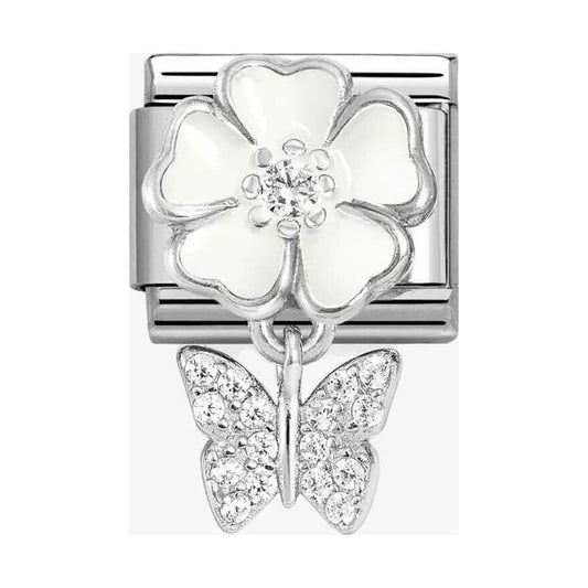 Composable Classic Link, White Flower, Butterfly