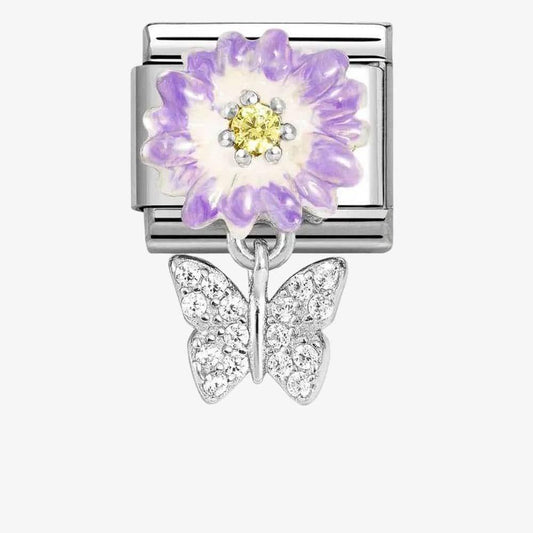 Composable Classic Link, Purple Flower, Butterfly