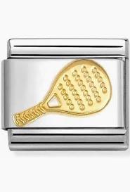 Nomination Classic Gold Tennis Racket Charm