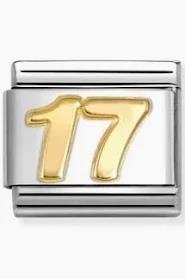 Nomination Gold number 17 Composable charm