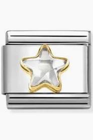 Nomination Gold White CZ Star