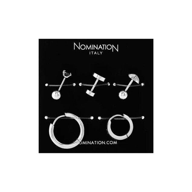Set of 5 Atlante stainless steel earrings