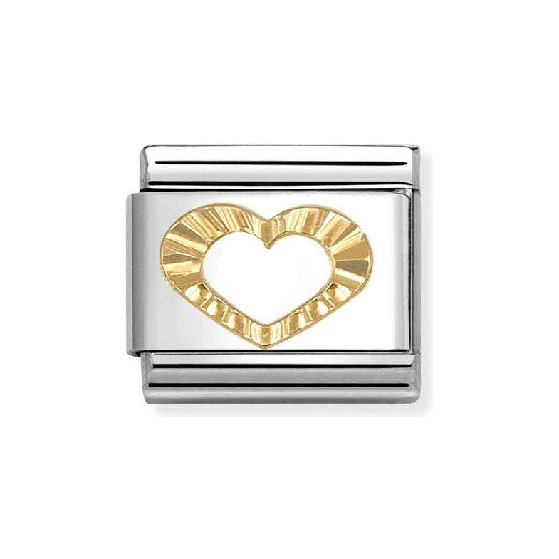 Classic Symbols Diamond Cut Heart Charm