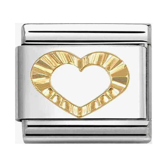 Classic Symbols Diamond Cut Heart Charm