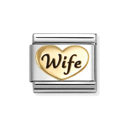Classic Symbols Wife Heart Charm