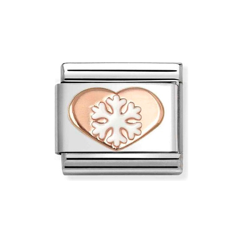 Classic Symbols Rose Gold Snowflake Charm