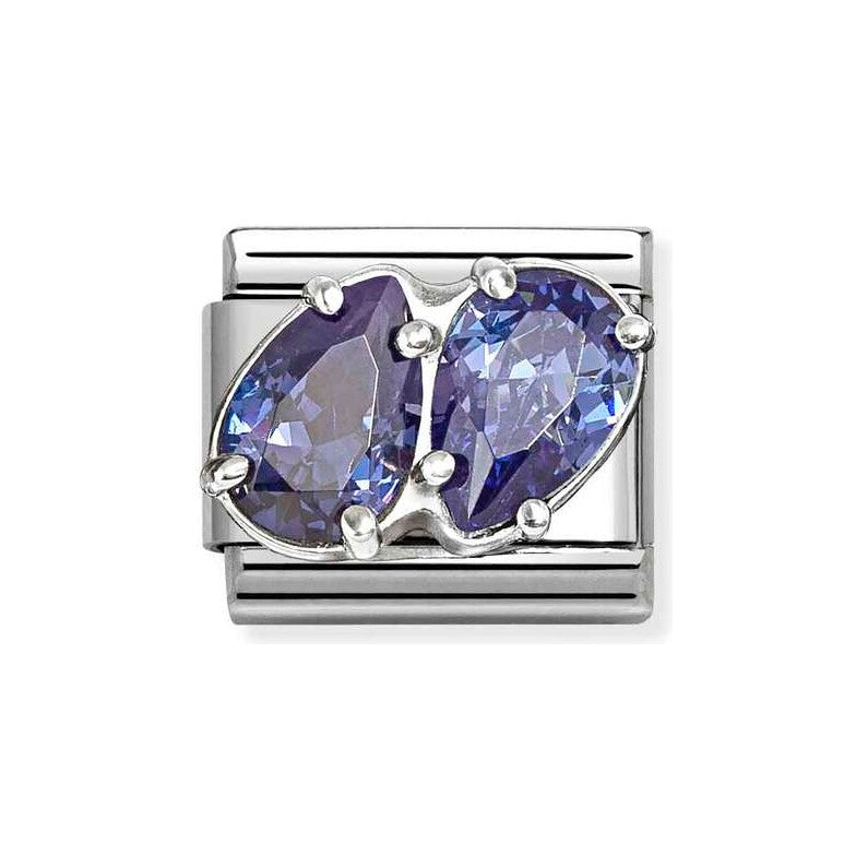 Classic Double Blue Teardrop Charm