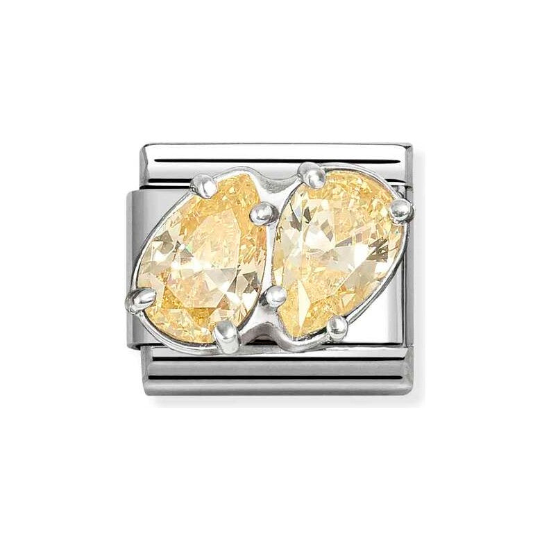 Classic Double Yellow Teardrop Charm
