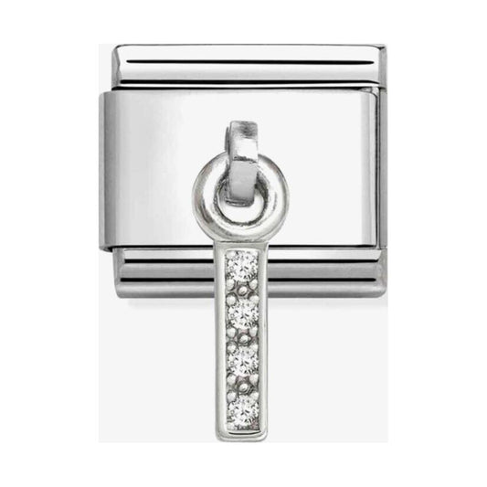 Silvershine Sparkling Letter I Charm