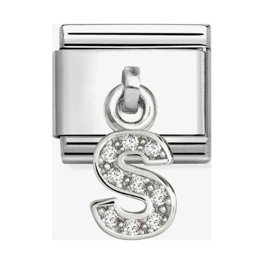 Silvershine Sparkling Letter S Charm