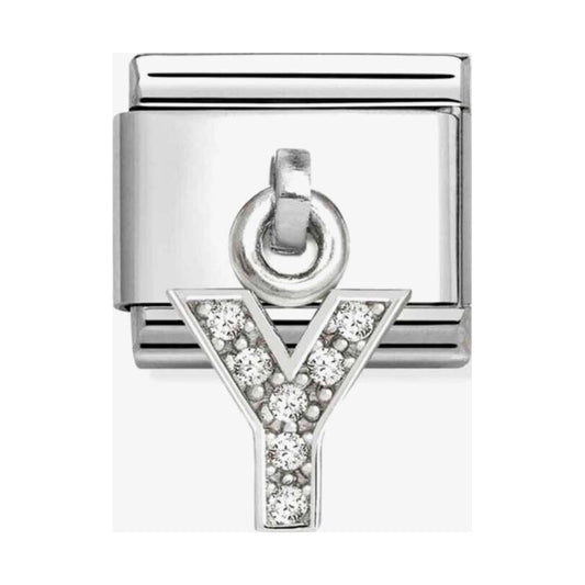 Silvershine Sparkling Letter Y Charm