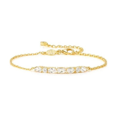 Bracelet Colour Wave Aurora Ed, white CZ