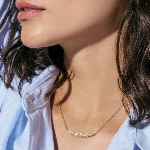 Necklace Colour Wave Aurora Ed. white CZ
