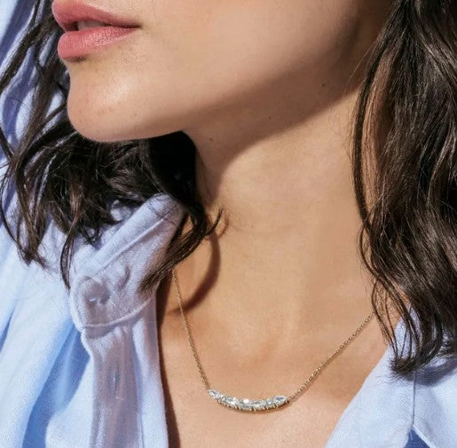 Necklace Colour Wave Aurora Ed. white CZ